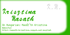 krisztina masath business card